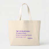 Emily Dickinson - Hoop is het ding met de veren Grote Tote Bag (Voorkant)