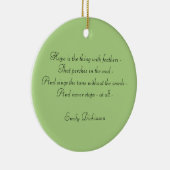 Emily Dickinson "Hope" Hummingbird Keramisch Ornament (Rechts)