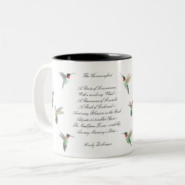 Emily Dickinson Hummingbird Tweekleurige Koffiemok