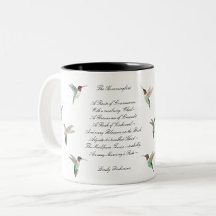 Emily Dickinson Hummingbird Tweekleurige Koffiemok