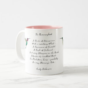 Emily Dickinson Hummingbird Tweekleurige Koffiemok