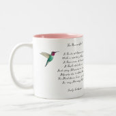 Emily Dickinson Hummingbird Tweekleurige Koffiemok (Links)