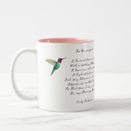 Emily Dickinson Hummingbird Tweekleurige Koffiemok