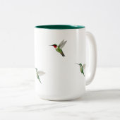 Emily Dickinson Hummingbird Tweekleurige Koffiemok (Voorkant rechts)