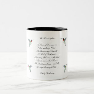 Emily Dickinson Hummingbird Tweekleurige Koffiemok