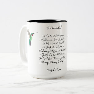 Emily Dickinson Hummingbird Two-Tone Coffee Mok
