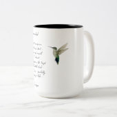 Emily Dickinson Hummingbird Two-Tone Coffee Mok (Voorkant rechts)