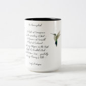 Emily Dickinson Hummingbird Two-Tone Coffee Mok (Center)