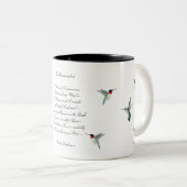 Emily Dickinson Hummingbird Two-Tone Coffee Mok (Voorkant rechts)
