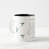 Emily Dickinson Hummingbird Two-Tone Coffee Mok (Voorkant links)