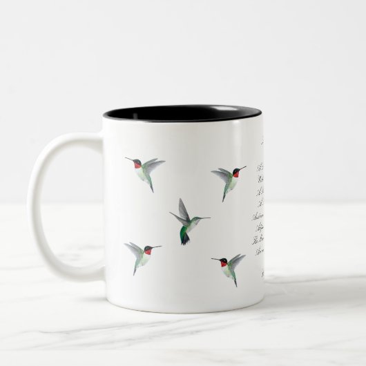 Emily Dickinson Hummingbird Two-Tone Coffee Mok (Links)