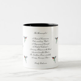 Emily Dickinson Hummingbird Two-Tone Coffee Mok