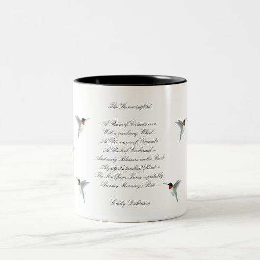 Emily Dickinson Hummingbird Two-Tone Coffee Mok (Center)