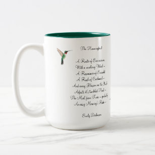 Emily Dickinson Hummingbird Two-Tone Coffee Mok