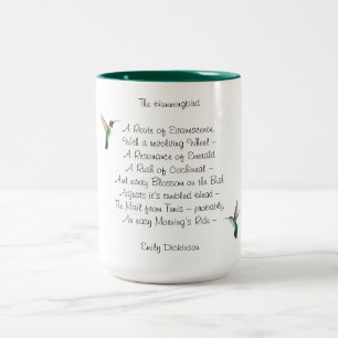 Emily Dickinson Hummingbird Two-Tone Coffee Mok