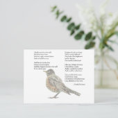 Emily Dickinson "In de tuin" gedicht Briefkaart (Staand voorkant)