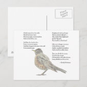 Emily Dickinson "In de tuin" gedicht Briefkaart (Voorkant / Achterkant)