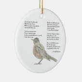 Emily Dickinson "In de tuin" gedicht Keramisch Ornament (Rechts)