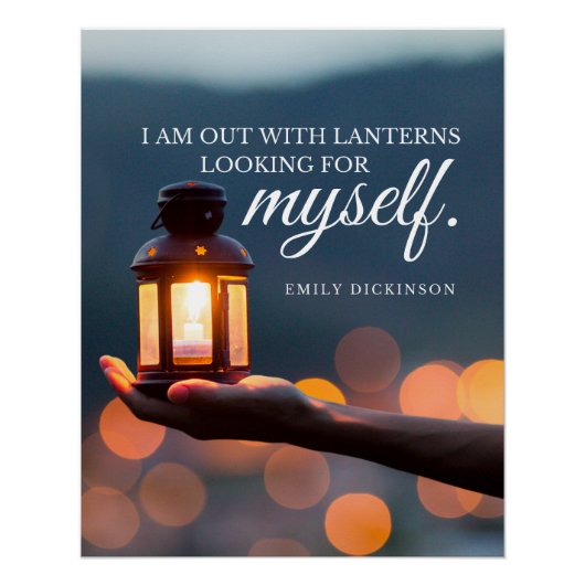 Emily Dickinson Inspirerend Quote Typografie Perfect Poster (Voorkant)