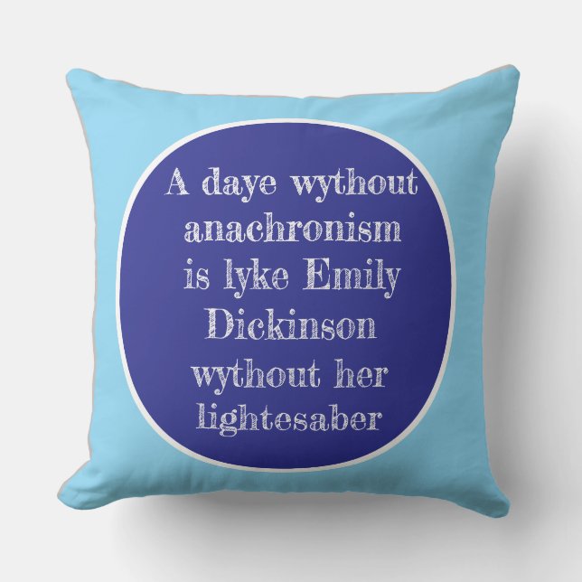 "Emily Dickinson Lightsaber" throw pillow Kussen (Voorkant)