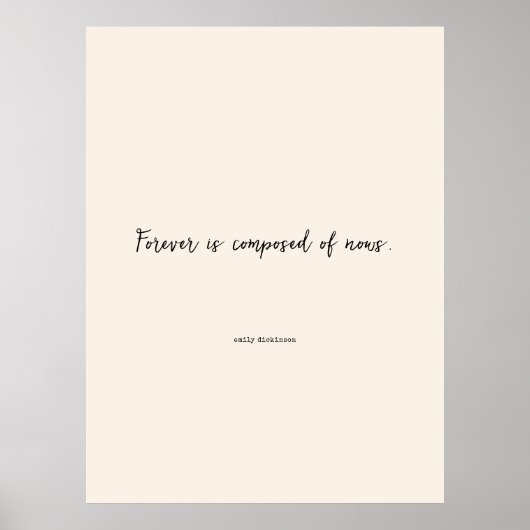 Emily Dickinson Literary Author Quote Script Poster (Voorkant)