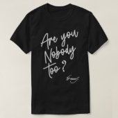Emily Dickinson Literature - Ben jij ook niemand? T-shirt (Design voorkant)