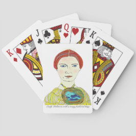 Emily Dickinson met een Vele Veathered Ding Pokerkaarten
