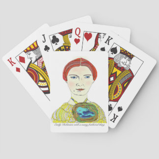 Emily Dickinson met een Vele Veathered Ding Pokerkaarten