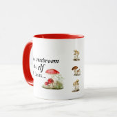 Emily Dickinson "Mushroom is de Elf van Planten" Mok (Voorkant links)