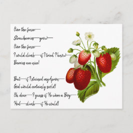 Emily Dickinson "Over de hek"-gedicht Briefkaart