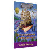 Emily Dickinson Poem Frigate Book Ship Add Name Klembord (Rechts)