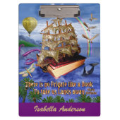 Emily Dickinson Poem Frigate Book Ship Add Name Klembord (Voorkant)