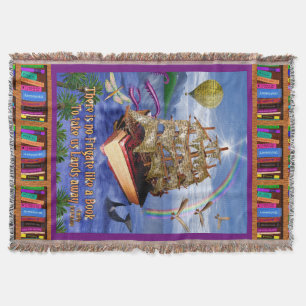 Emily Dickinson Poem Quote Book Ship Ocean Deken