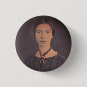 Emily Dickinson portret Ronde Button 3,2 Cm (Voorkant)