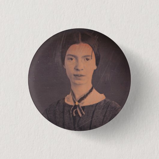 Emily Dickinson portret Ronde Button 3,2 Cm (Voorkant)