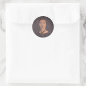 Emily Dickinson portret Ronde Sticker (Tas)