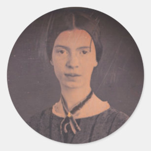 Emily Dickinson portret Ronde Sticker