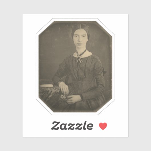 Emily Dickinson portret Sticker (Vel)