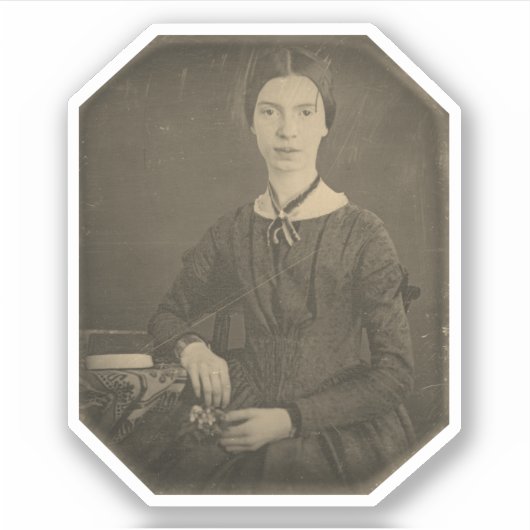 Emily Dickinson portret Sticker (Voorkant)