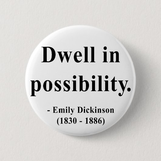 Emily Dickinson Quote 2a Ronde Button 5,7 Cm (Voorkant)