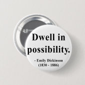 Emily Dickinson Quote 2a Ronde Button 5,7 Cm (Voorkant /achterkant)