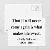 Emily Dickinson Quote 5a Briefkaart (Voorkant / Achterkant)