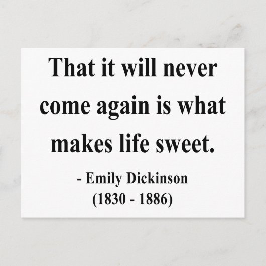 Emily Dickinson Quote 5a Briefkaart (Voorkant)