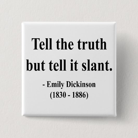 Emily Dickinson Quote 9a Vierkante Button 5,1 Cm (Voorkant)