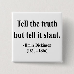 Emily Dickinson Quote 9a Vierkante Button 5,1 Cm