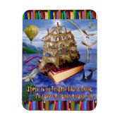 Emily Dickinson Quote Book Ship Whimsical Readers Magneet (Verticaal)