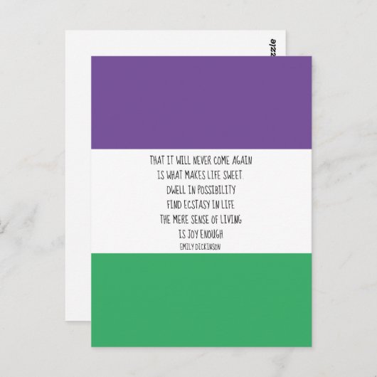 Emily Dickinson Quote Briefkaart (Voorkant / Achterkant)