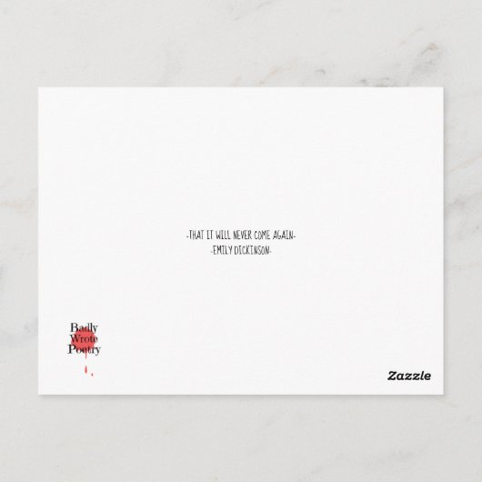 Emily Dickinson Quote Briefkaart (Achterkant)