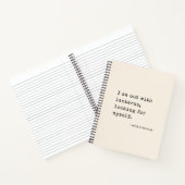 Emily Dickinson Quote Retro Typewriter Minimalist Notitieboek (Binnen)