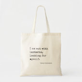 Emily Dickinson Quote Retro Typewriter Minimalist Tote Bag (Voorkant)